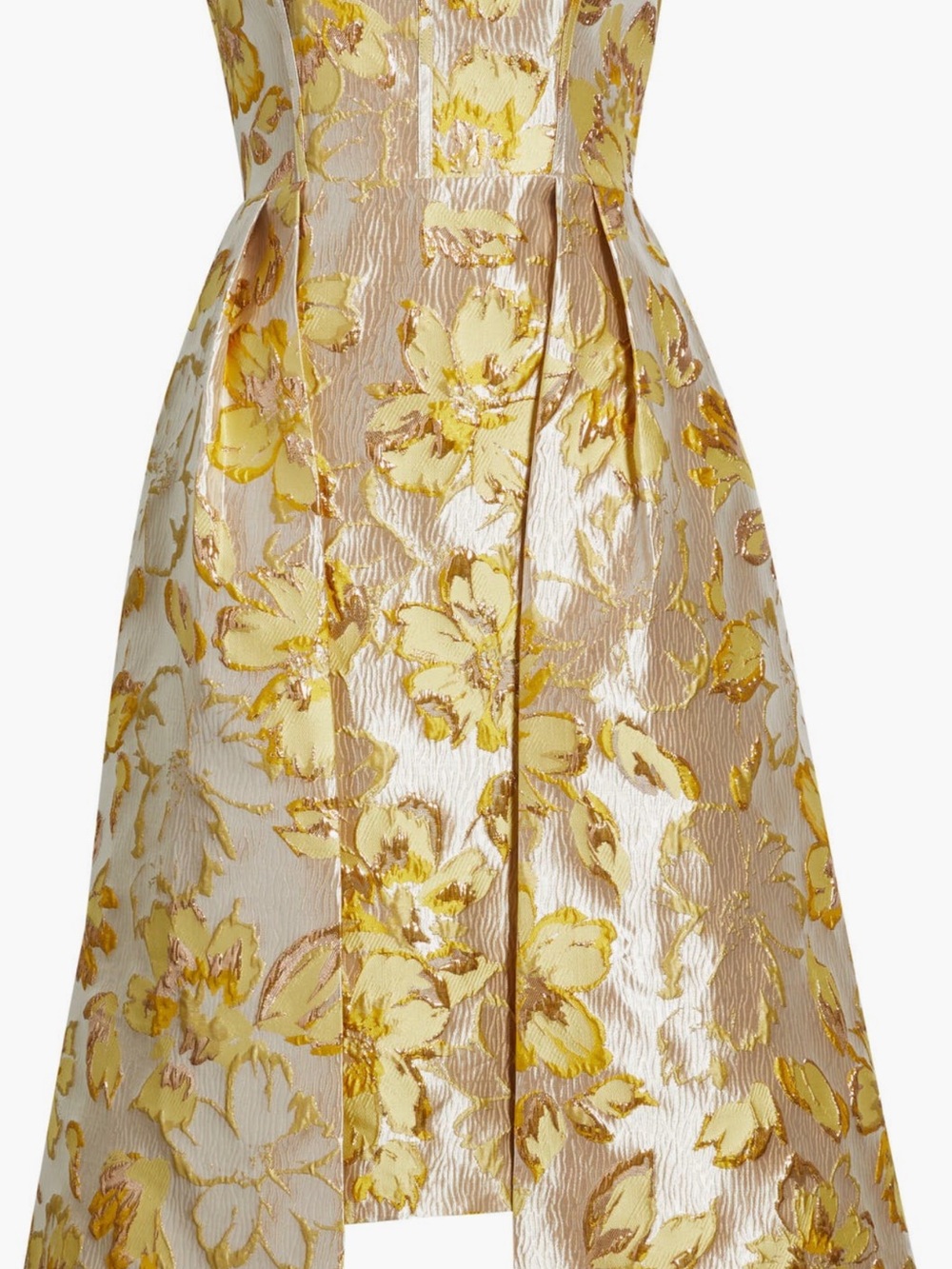 Eliza J Gold Floral Jacquard Midi Dress